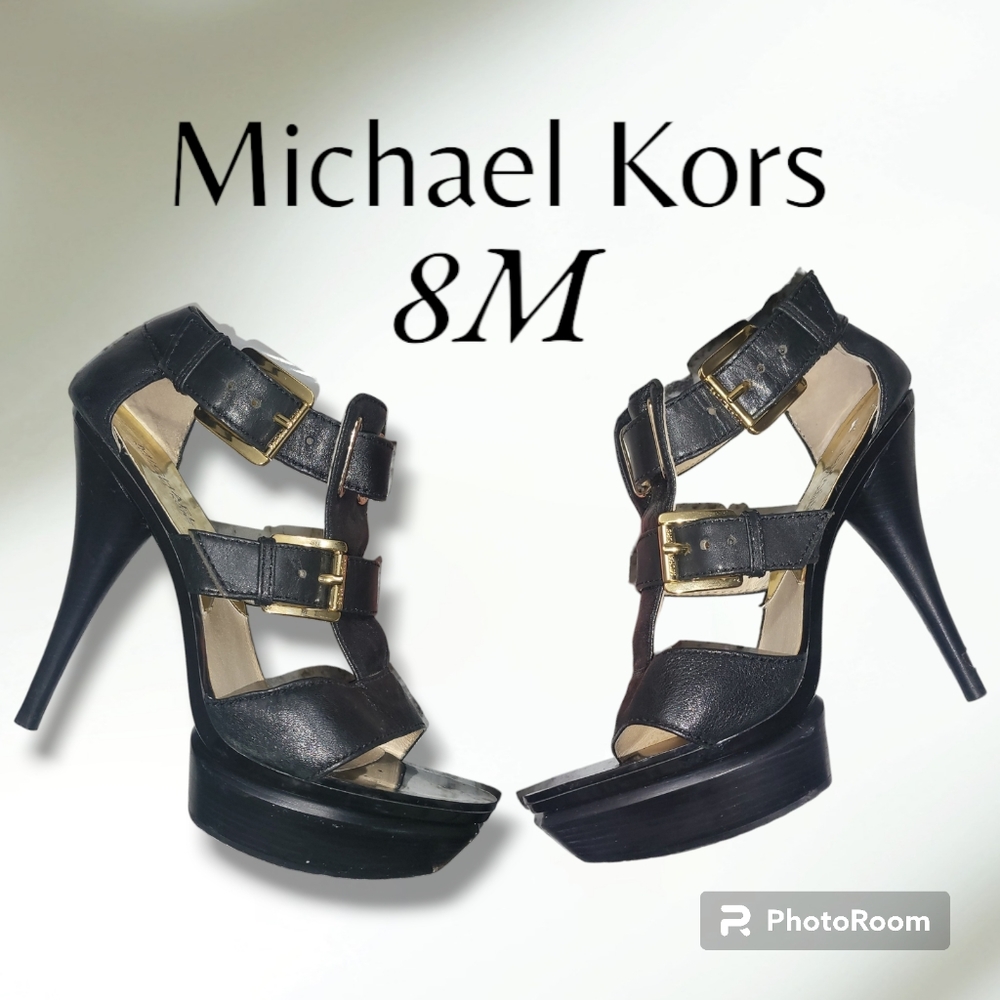 Michael Kors Platform Heel Strappy Sandals Size 8